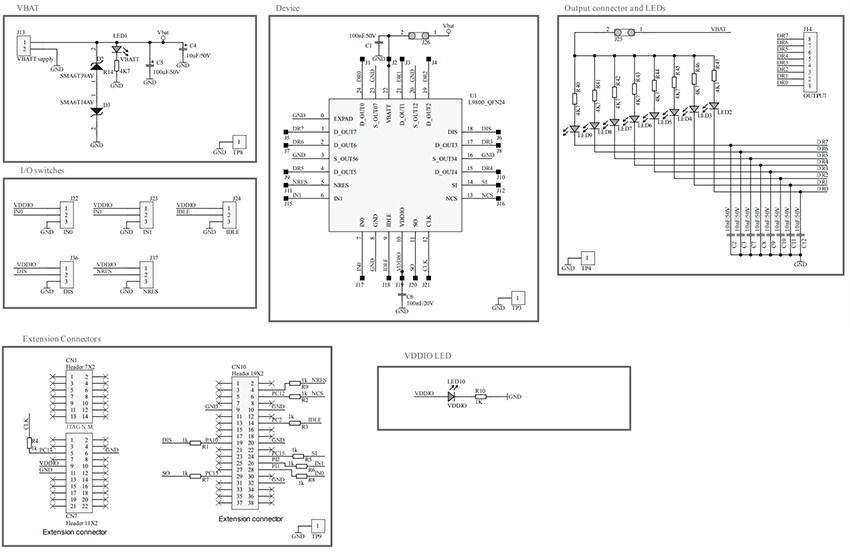Schematic - STMicroelectronics STEVAL-L9800 Evaluation Board